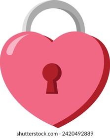 Icono del vector de bloqueo de la almohadilla de corazón