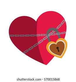 heart with padlock icon