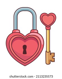 candado cardíaco y amor por la clave