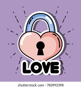 Heart In Padlock Shape To Love Symbol