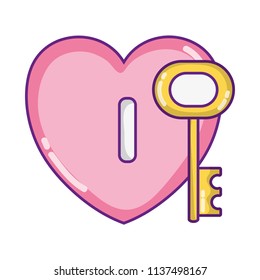 heart padlock style with key access