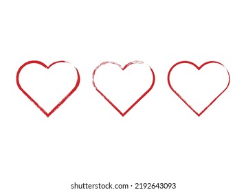 heart paint stroke grunge vector design illustration isolated on white background 