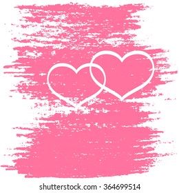 heart painted brush stroke