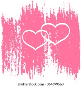 heart painted brush stroke