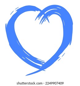 Heart. Heart painted with strokes of paint. Background for card design for lovers. Vector