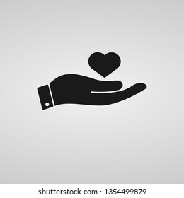 Heart in the palm
