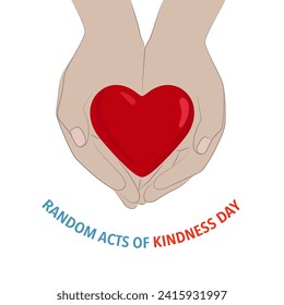 The heart is in the palms of a person