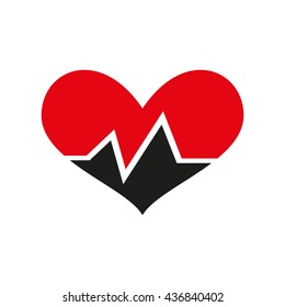 heart palpitations, vector illustration
