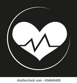 heart palpitations, vector illustration