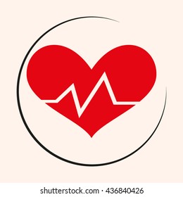 heart palpitations, vector illustration