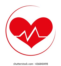 heart palpitations, vector illustration