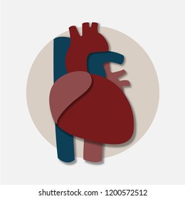Heart paper cut