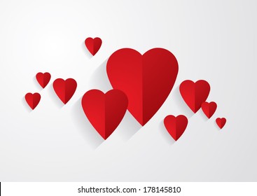 heart paper cutting vector/illustration