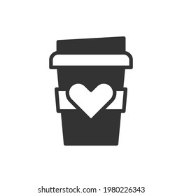 Heart Paper Love Icon Or Logo Vector Illustration 