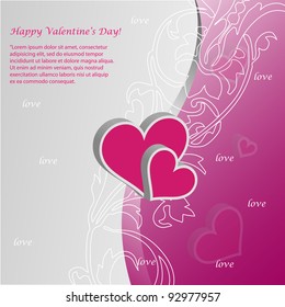 Heart from paper Valentines day