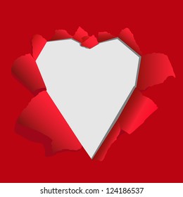 Heart from paper - Valentines day card
