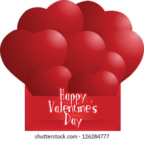 Heart from paper Valentines day card vector background