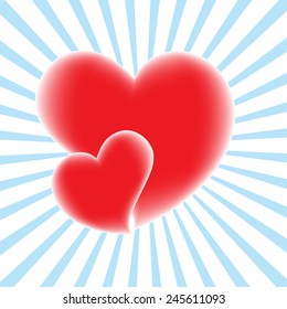 Heart from paper Valentines day card vector background eps 10