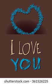 Heart from paper Valentines day card vector background