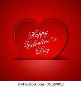 Heart from paper Valentines day card vector background eps 10. vector illustration