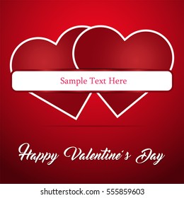 Heart from paper Valentine's day card vector background