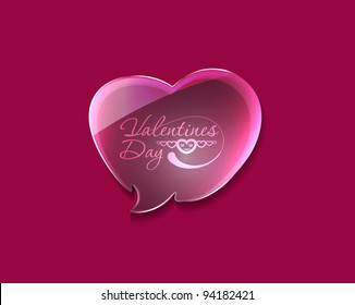 Heart from paper Valentines day card vector background eps 10