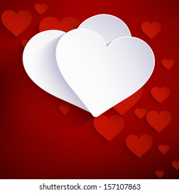 Heart from paper Valentines day. And also includes EPS 10 vector