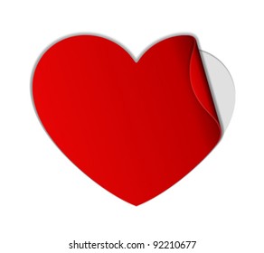 Corazón del papel Valentines día ilustración vectorial eps 10