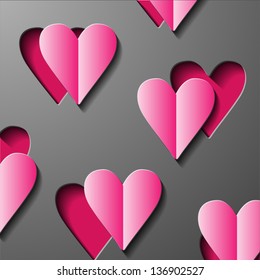 Heart from paper vector
