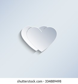 heart - paper vector icon
