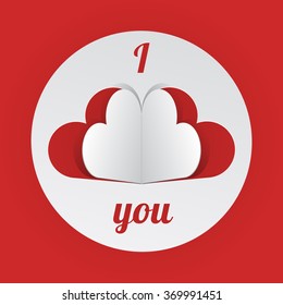 Heart of the paper. Vector illustration.