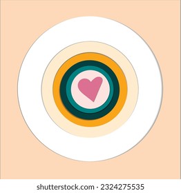 heart papercut on a light background with the theme of the world day against breast cancer