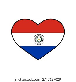 Heart with the paraguay flag
Vector heart with the flag on a white background