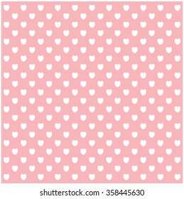 heart pastel pink background. vector illustration isolated on white background.