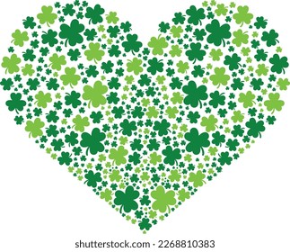 heart patricks - St Patrick's Day inspirational lettering design. Irish leprechaun shenanigans lucky charm clover funny quote