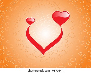 heart pattern background abstract vector illustration