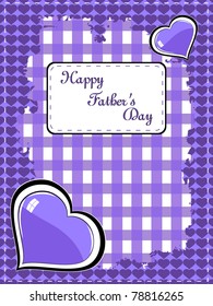 heart pattern background with big heart concept card for father's day