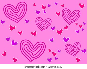 Heart pattern for background and for fabric manufacturing