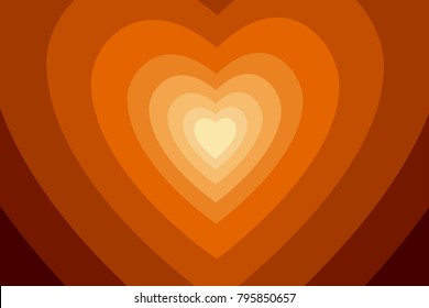 Heart pattern for background. Love symbol in red and yellow colors, Valentine's day. Vector illustration