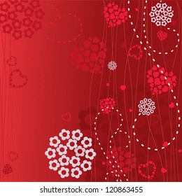 Heart pattern background, vector illustration