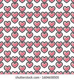 Heart Pattern. Background vector. Vector repeating texture. Background vector can be used for wallpaper, cover fills, web page background, surface textures. Vector linen texture.