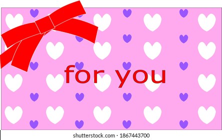 Heart pattern card for you

