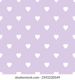 Heart pattern classic, minimalist, seamless and timeless baby purple
