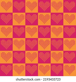 Heart pattern. cross stitch embroidery