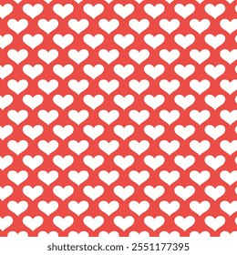 Heart Pattern Design, seamless pattern of heart shapes arranged in a repetitive and orderly manner. Each heart is composed of three concentric outlines, creating a layered effect