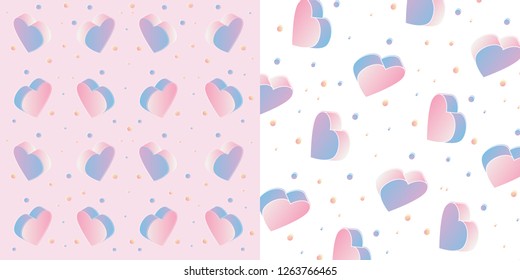 Heart pattern designed for cards, backgrounds, wallpapers, wrapping paper, valentine's day and etc. - Vector
