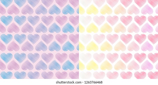 Heart pattern designed for cards, backgrounds, wallpapers, wrapping paper, valentine's day and etc. - Vector
