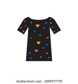 heart pattern dress vector design