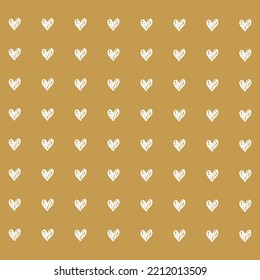 Heart pattern gold color, love christmas holidays background
