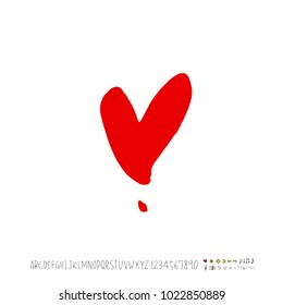 Heart pattern / Hand drawn heart sketch - vector